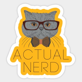 Actual Nerd - Cat Sticker